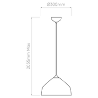 Astro 1361001 Ginestra 300 Pendant Matt Black