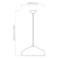 Astro 1361012 Ginestra 400 Pendant Matt White