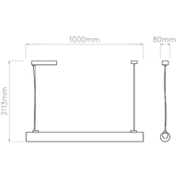Astro 1409004 io Pendant 1000 Polished Chrome