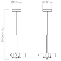 Astro 1421012 Cambria Pendant Matt White