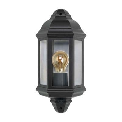 BELL 10361 Retro Vintage Half Lantern Black PIR IP54
