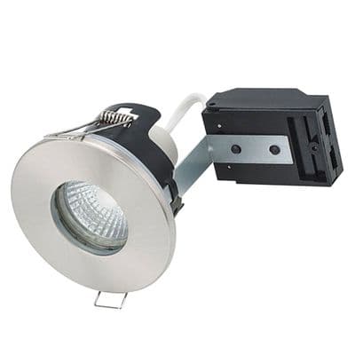 Bell 10651 Firestay Fire Rated GU10 IP65 Showerlight Satin Nickel