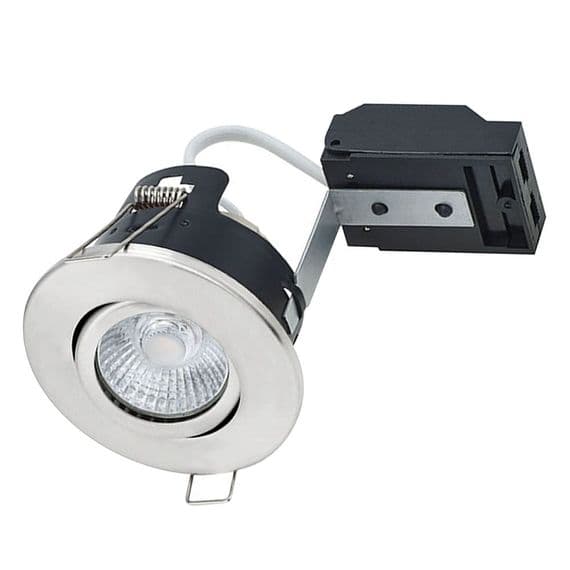 Bell Firestay Fire Rated GU10 Tilt Downlight Chrome 10657