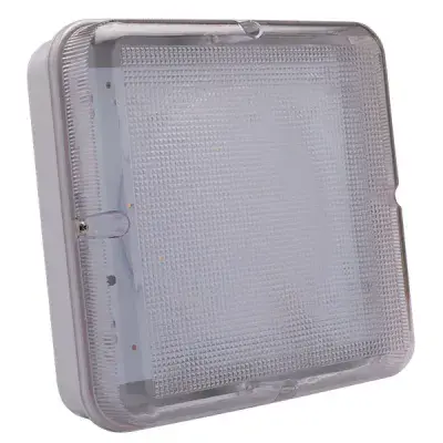BELL 10835 14W Utilita LED Bulkhead Square White w/Clear Bezel