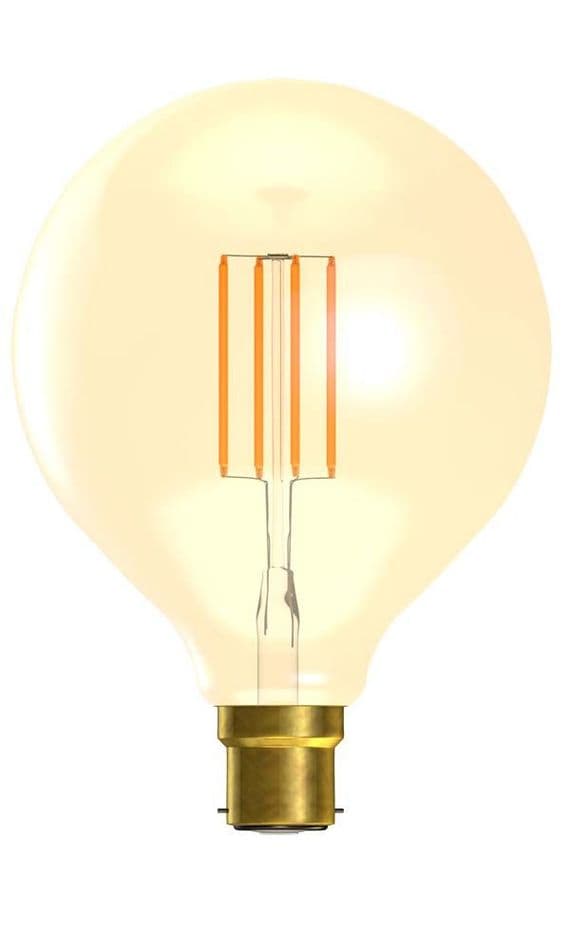 BELL 60805 3.3w LED Vintage 125mm Globe Dimmable BC Amber 2000K | Lightbulb World