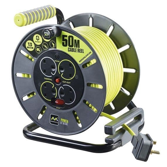 BG Electrical OLU50134SL 50 Metre Open Reel 4 Sockets