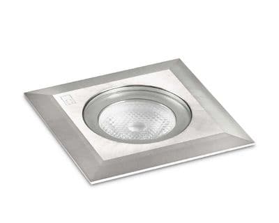 Collingwood GL016 SQ 27 LED Ground Light Stainless Steel Finish, Warm White