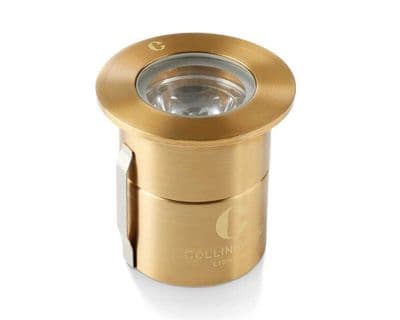 Collingwood GL019ANBX27 LED Ground Light Antique Brass Finish, Warm White