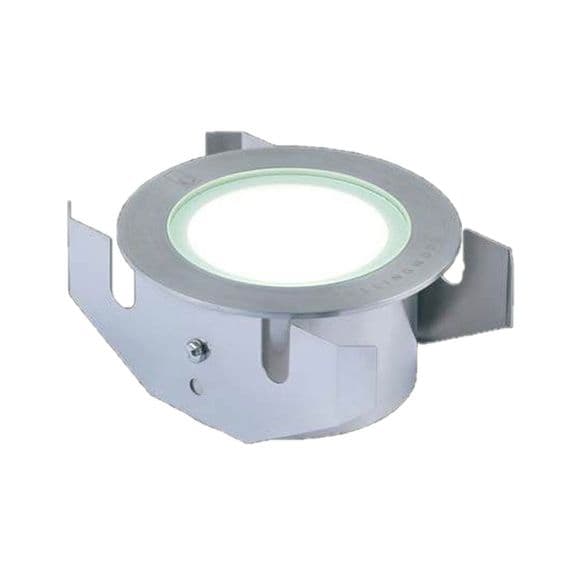 Collingwood GL050 NW Frosted Round LED Ground Marker Light Stainless Steel, Cool White