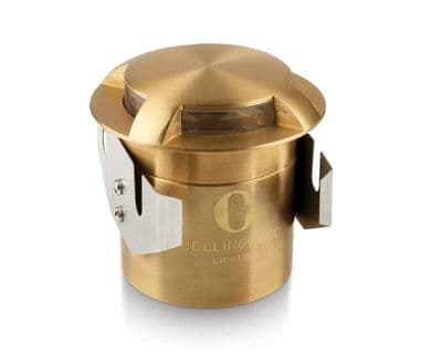 Collingwood GL200AX3X30 LED Ground Light Antique Brass Finish, Warm White