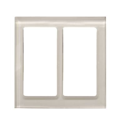 Lutron Pico RA2 Select Dual Gang Glass Pico Faceplate - Clear White