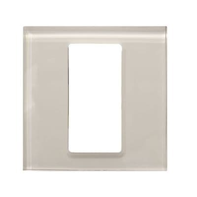 Lutron Pico RA2 Select Single Gang Glass Pico Faceplate - Clear White