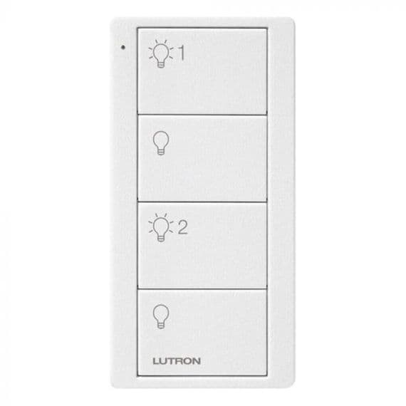 Lutron RA2 Select Wireless 4 Button Pico RF 2 Zone - White