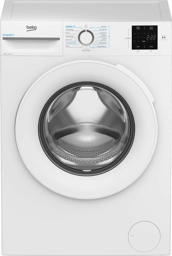 Beko BMN3WT3841W 8kg 1400 Spin RecycledTub Washing Machine - White
