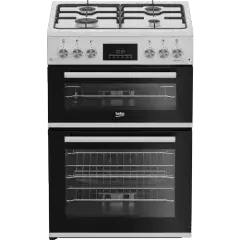 Beko EDG6231W 60cm Double Oven Gas Cooker with Gas Hob - White Beko EDG6231W 60cm Double Oven Gas Co