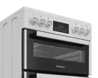Blomberg HKRN651W 60cm Double Oven Electric Cooker with Vitroceramic Hob - White