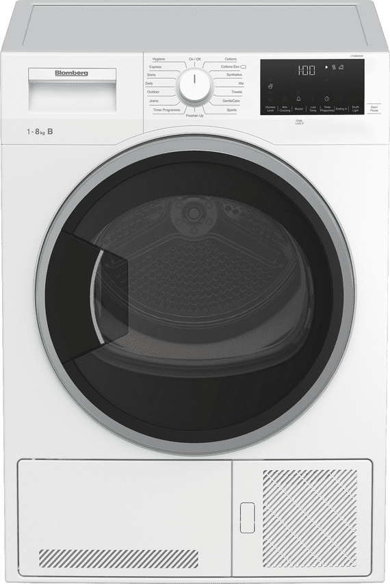 Blomberg LTK38020W 8kg Condenser Tumble Dryer - White