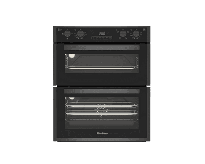 Blomberg ROTN9202DX 59.4cm Built-Under Electric Double Oven - Dark Steel