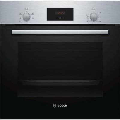 Bosch HHF113BR0B Serie 2 Built In Electric Single Oven with 3D Hot Air - Stainless Steel - A Rated