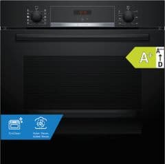Bosch Series 4 HQA534BB3B Single Oven With Added Steam Function - Black