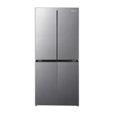 Fridgemaster MQ79395ES 79.4cm 65/35 Total No Frost American Fridge Freezer - Silver