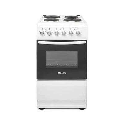 Haden HES051W 50cm Electric Cooker with Solid Plate Hob - White