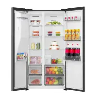 Hisense RS5P528STBE PureFlat Total No Frost American Side By Side - Black