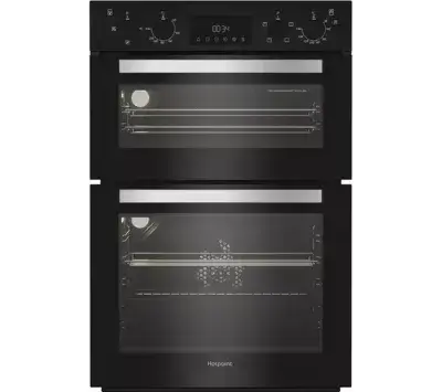 Hotpoint DIH10DB 59.4cm Built In Electric Fan Double Oven - Black