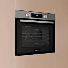 Hotpoint HOEU25CZXUK 59.5cm Built In Electric Single Oven - Stainless Steel