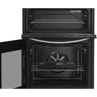 Indesit IDE6VMB 60cm Double Oven Electric Cooker with Ceramic Hob - Black