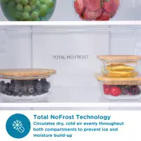 Sensis RFCMF0154ES 54cm Total No Frost Fridge Freezer - Silver