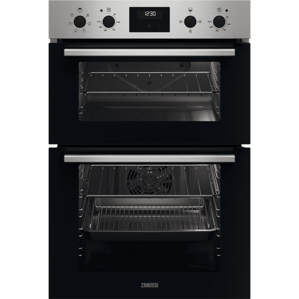 Zanussi ZKCXL3X1 56cm Built In Electric Double Oven Stainless Steel