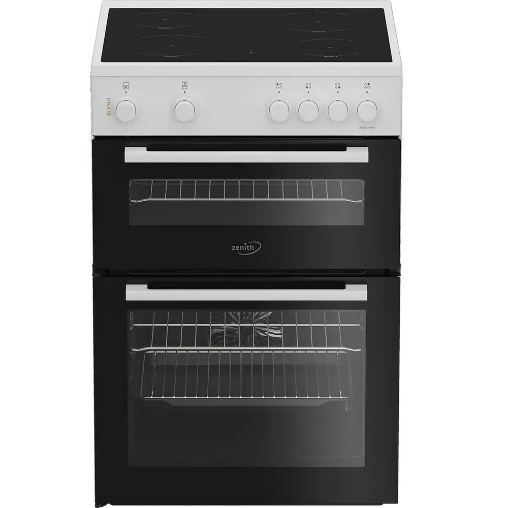 Zenith ZET605W 60cm Electric Cooker with Ceramic Hob - White