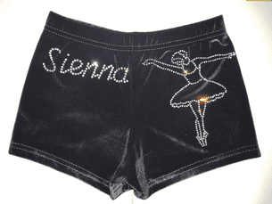 Personalised shorts with a ballet dancer