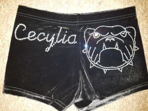 Personalised shorts with a bulldog