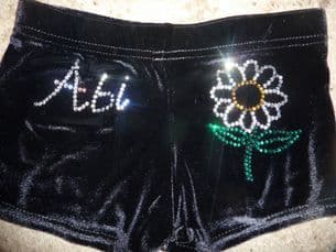 Personalised shorts with a flower design
