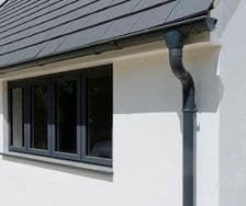 Galvanised steel guttering