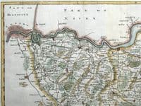 Antique County Map KENT Robert Morden Original Hand Coloured Engraving 1722