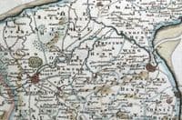 Antique County Map KENT Robert Morden Original Hand Coloured Engraving 1722