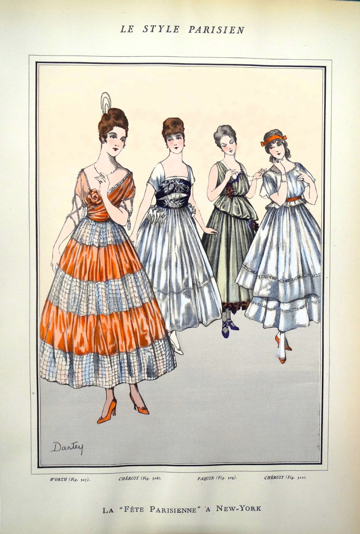 Vintage☆ France antique dress EU アンティークロココブーケクラシカルドールロングドレス【クーポン対象