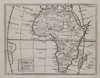 Antique Map AFRICA, John Senex original 1749