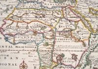 Antique Map AFRICA, L'Afrique, Nicolas De Fer hand coloured original map 1717