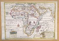 Antique Map AFRICA, L'Afrique, Nicolas De Fer hand coloured original map 1717