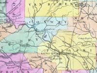 Antique Map ARKANSAS, USA, State map H.S.Tanner Original 1844