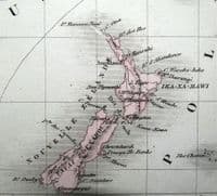 Antique Map AUSTRALIA NEW ZEALAND NEW GUINEA MELANESIE Original Vintage  c1850
