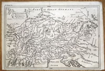 Antique Map AUSTRIA, SLOVENIA, CROATIA, VINDELICIA, NORICUM etc. original  c1760