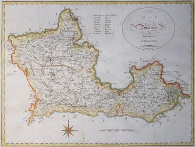 Antique Map BERKSHIRE Large Original John Cary, Camden, Stockdale 1806