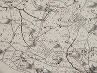 Antique map Brabourne,Hythe, Sellindge, Smeeth, Elmsted, Postling, Kent E.Hasted 1790