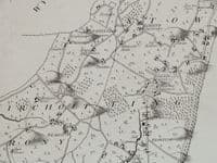 Antique map Brabourne,Hythe, Sellindge, Smeeth, Elmsted, Postling, Kent E.Hasted 1790