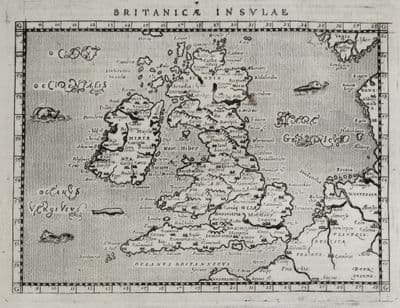 Antique Map BRITISH ISLES, Britain, UK, Giovanni Magini/Lasor original map 1713